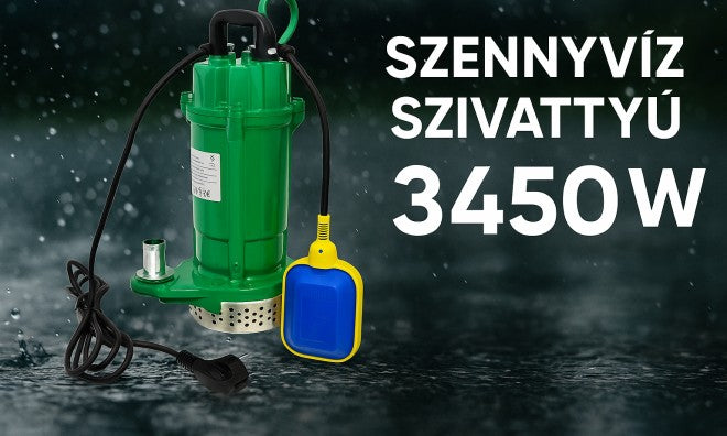 Ryodel RY/CWP3450PX Úszókapcsolós Szennyvíz Szivattyú - 3450 W