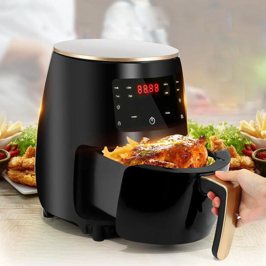 Meleglevegős fritőz, S-18 légkeveréses fritőz, 2400 W, digitális kijelző, LCD érintőképernyős vezérlés