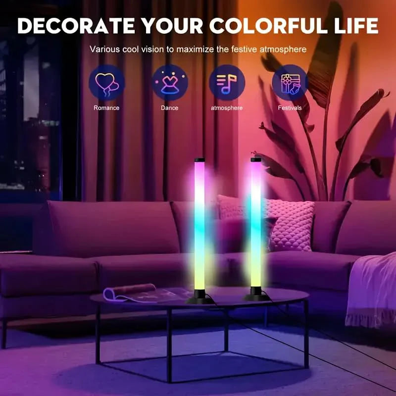 2 db-os intelligens RGB LED sáv készlet – alkalmazással és távirányítóval