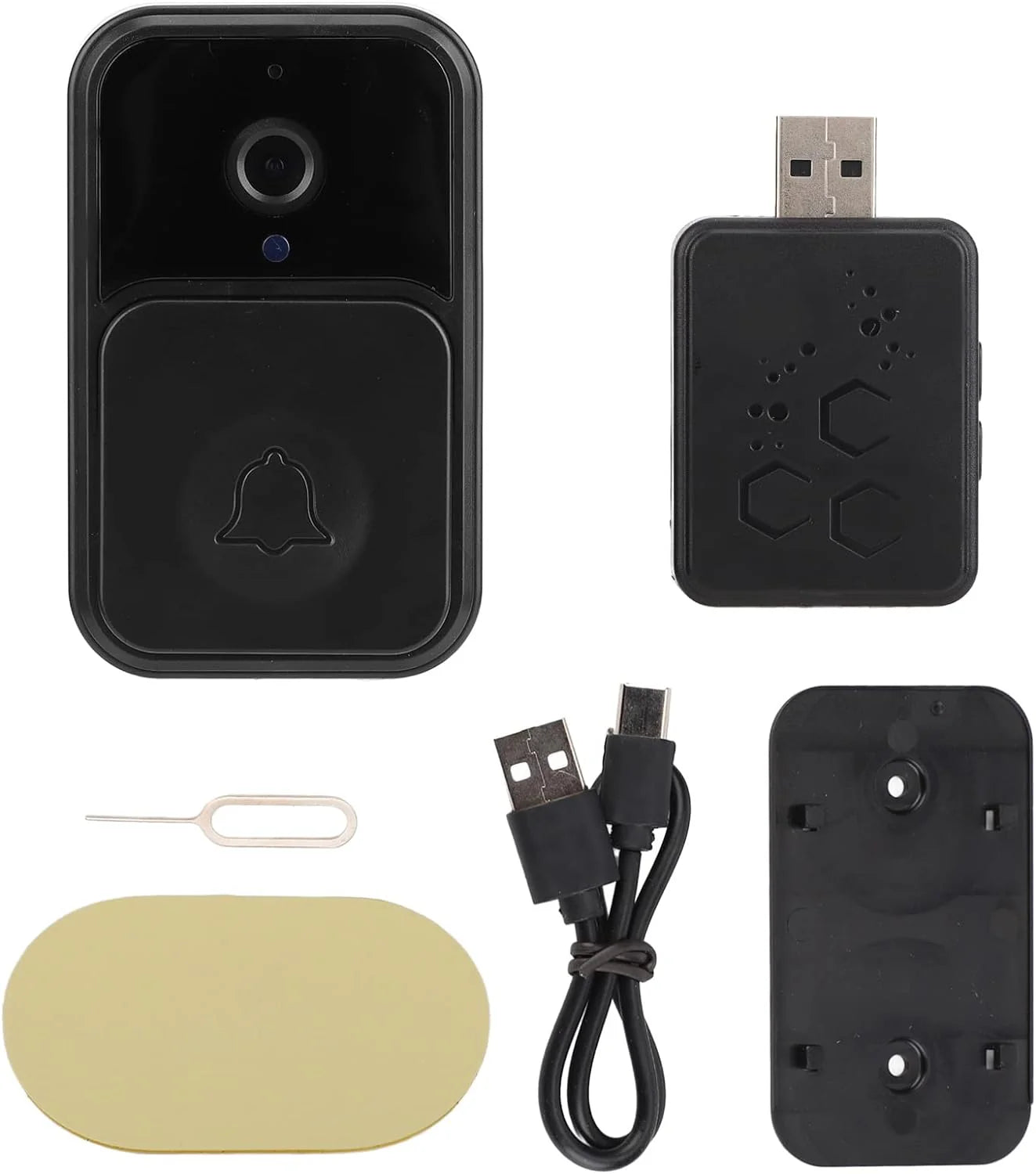 Intelligens vezeték nélküli kapucsengő HD kamerával és éjjellátó funkcióval