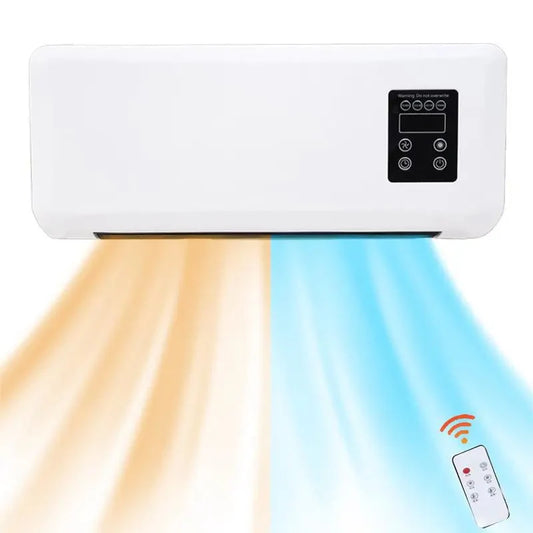 Mini klíma ventilátorral, 2 az 1-ben, 55 cm, Hideg/Meleg, 16 - 40 fok, 1800 W, távirányítóval, Fehér