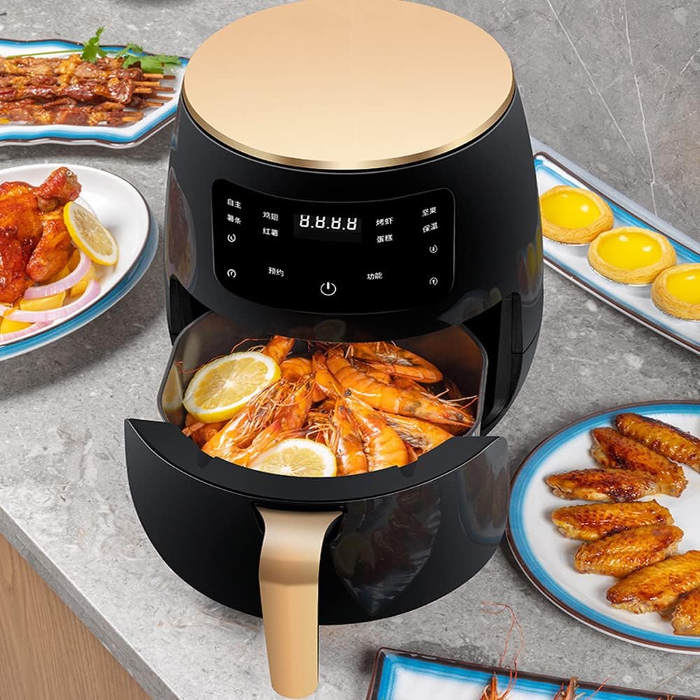 Meleglevegős fritőz, S-18 légkeveréses fritőz, 2400 W, digitális kijelző, LCD érintőképernyős vezérlés
