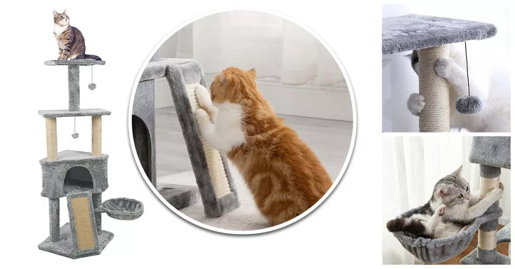 Macska mászóka-szürke