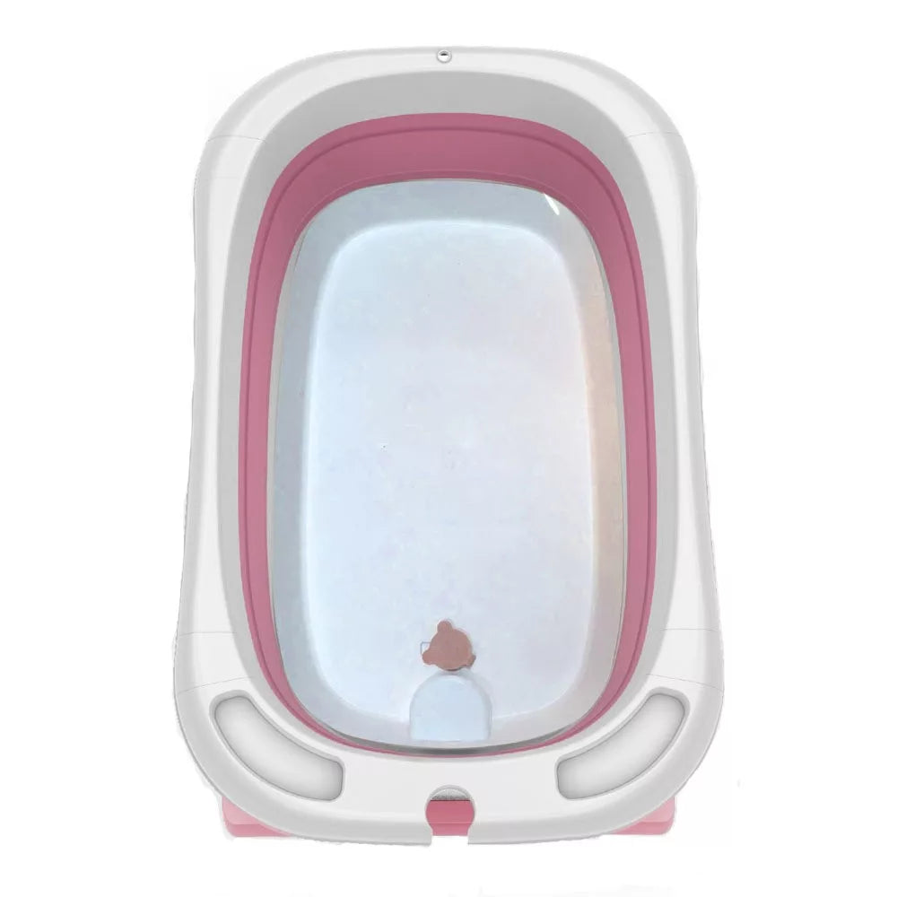 Összecsukható babakád hálóval, 2 színben-rózsaszín