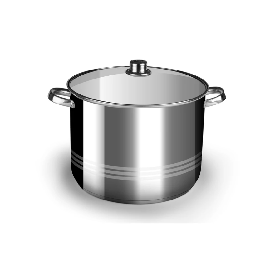 Perfect Home Rozsdamentes fazék 32cm + üvegfedő 19 literes 13973