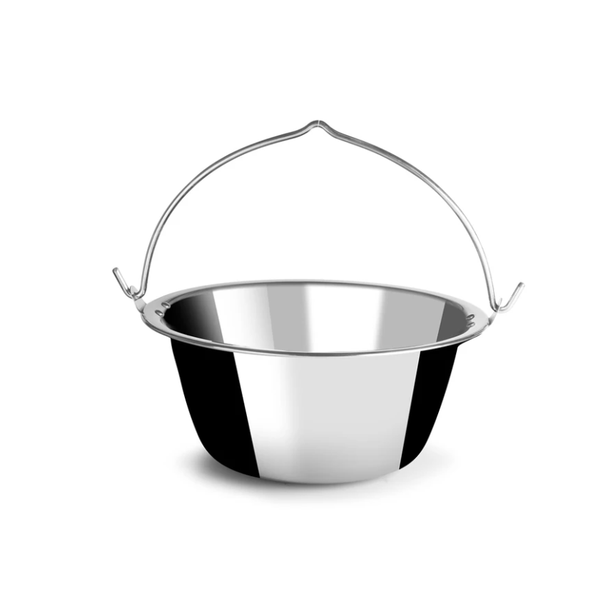 Perfect Home Rozsdamentes bogrács 15 liter 1mm szegecselt fül nehéz 13956