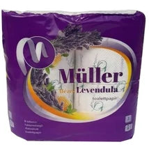 Csomag: Müller Levendula 3 Rétegű Wc Papír XXL 24 Tekercs