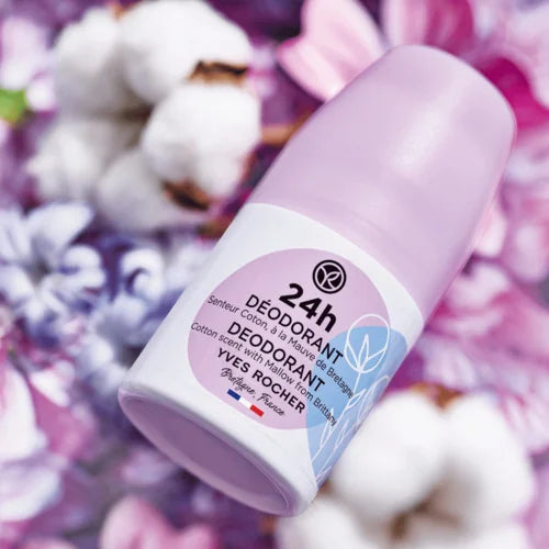 Yves Rocher -24 órás dezodor gyapotvirág illatban, bretagne-i mályvával 50ml