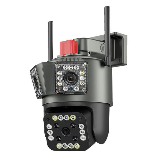 Háromszoros megfigyelő kamera - Wifi Smart - 360 fokos elforgatás - mozgásérzékelő - KE24-342