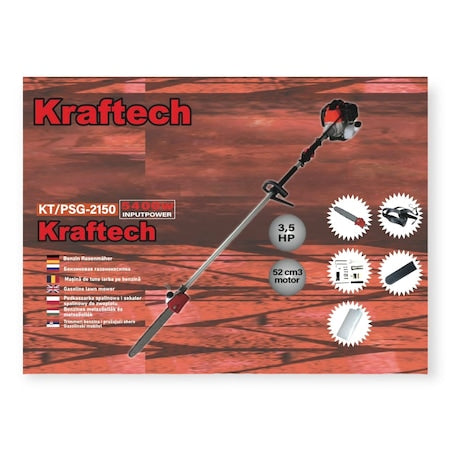 KrafTech KT/PSG-2150 Benzines Magassági Ágvágó Profi teljesítmény a magasban végzett munkákhoz
