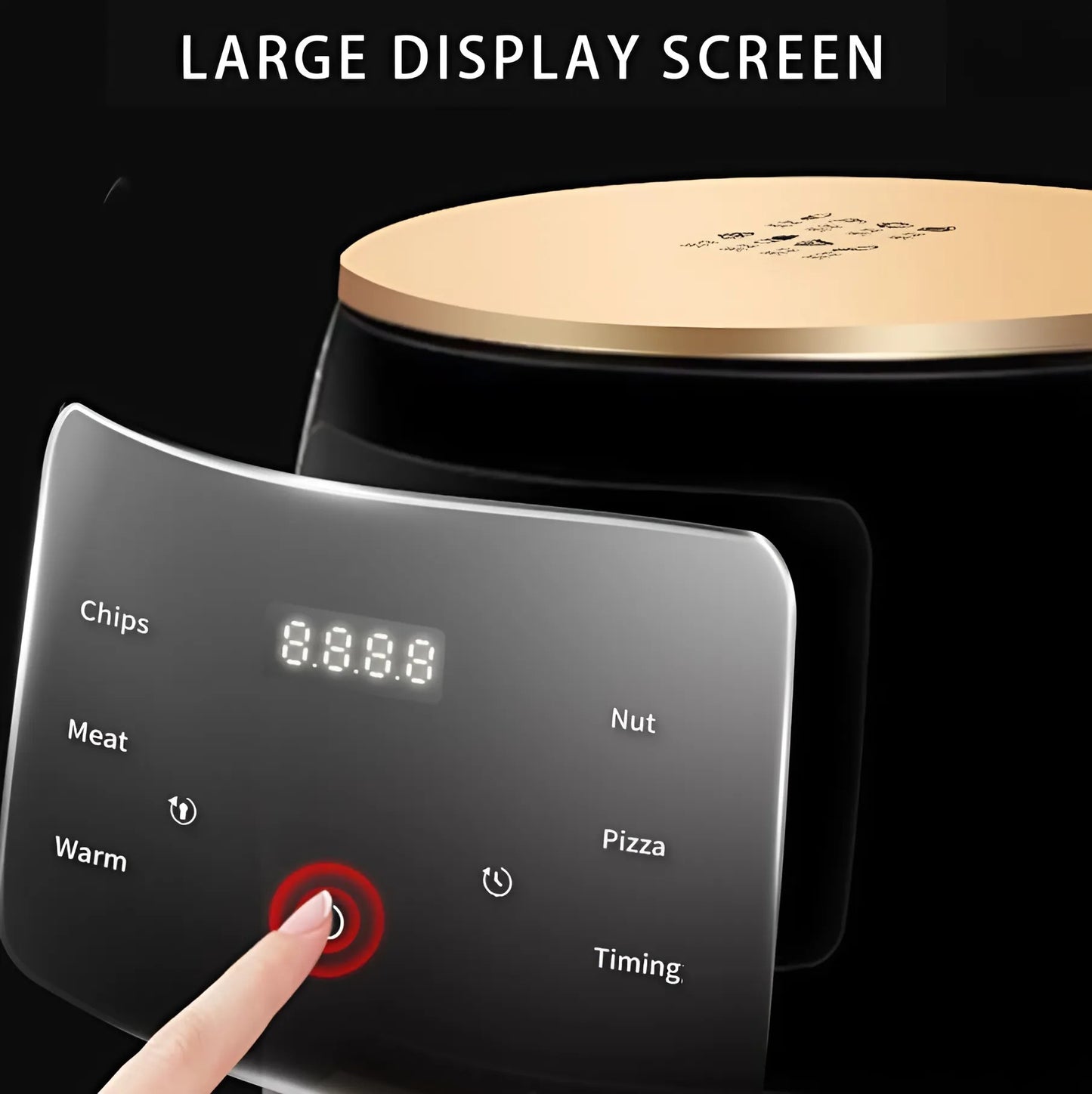 KIMIYO forrólevegős sütő - 6 literes (2400W) - Többféle sütési funkció